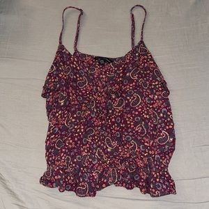 American Eagle Outfitters Ruffled Cropped Tank
